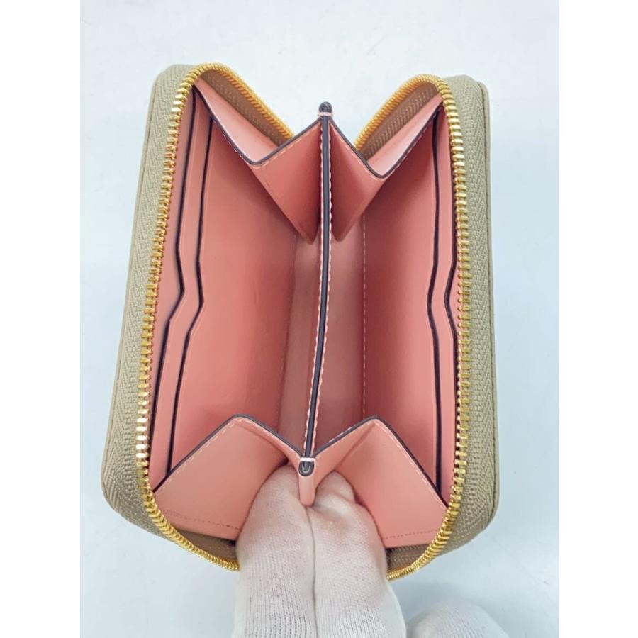 BONAVENTURA◇2つ折り財布/レザー/BEG/無地/レディース/ボナベンチュラ