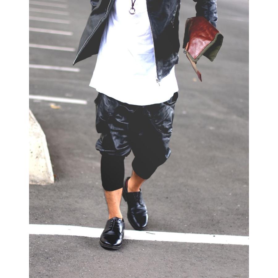 本革 レザーサルエルパンツ サルエル ワイドパンツ WORCA JACK : 本革