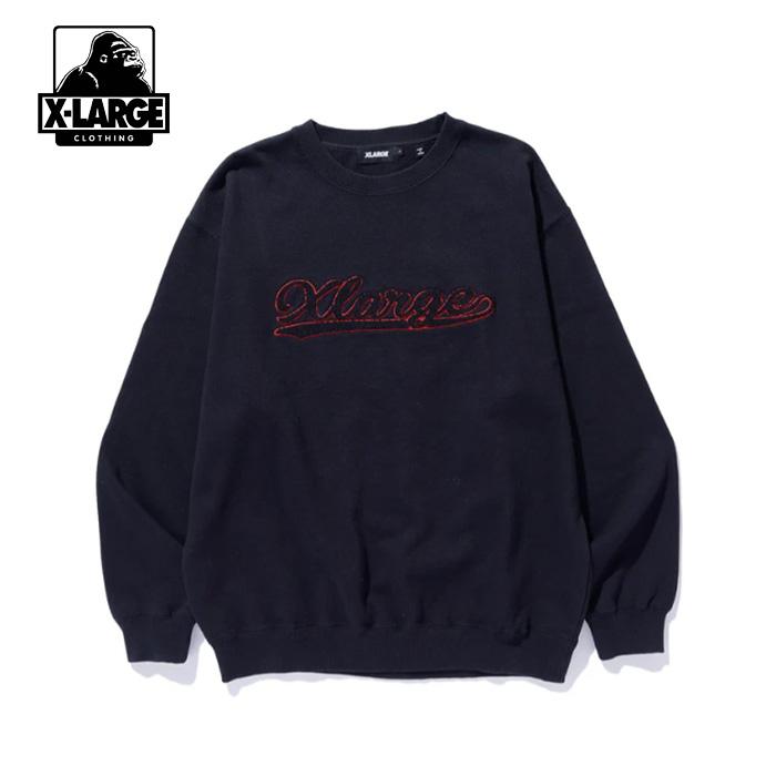 XLARGE（エクストラ ラージ） CHENILLE LOGO CREWNECK SWEATSHIRT