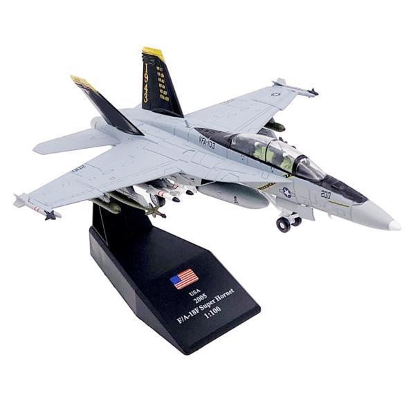 1:100 FA-18F航空機モデル 戦闘機 模型 合金 プラモデル 飛行機