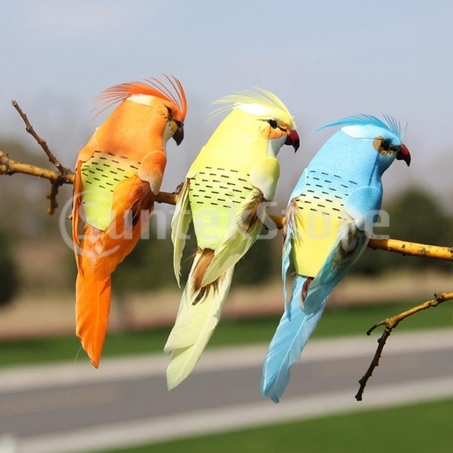 カラフルなインコの絵皿27センチ