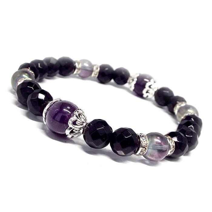 天然石 パワーストーン ブレスレット メンズ アクセサリー アメジスト