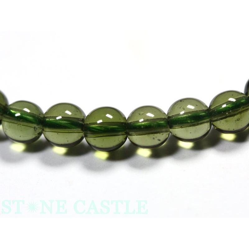 石流通センター 高品質 ブレスレット モルダバイト (約4.5〜5mm) (鑑別