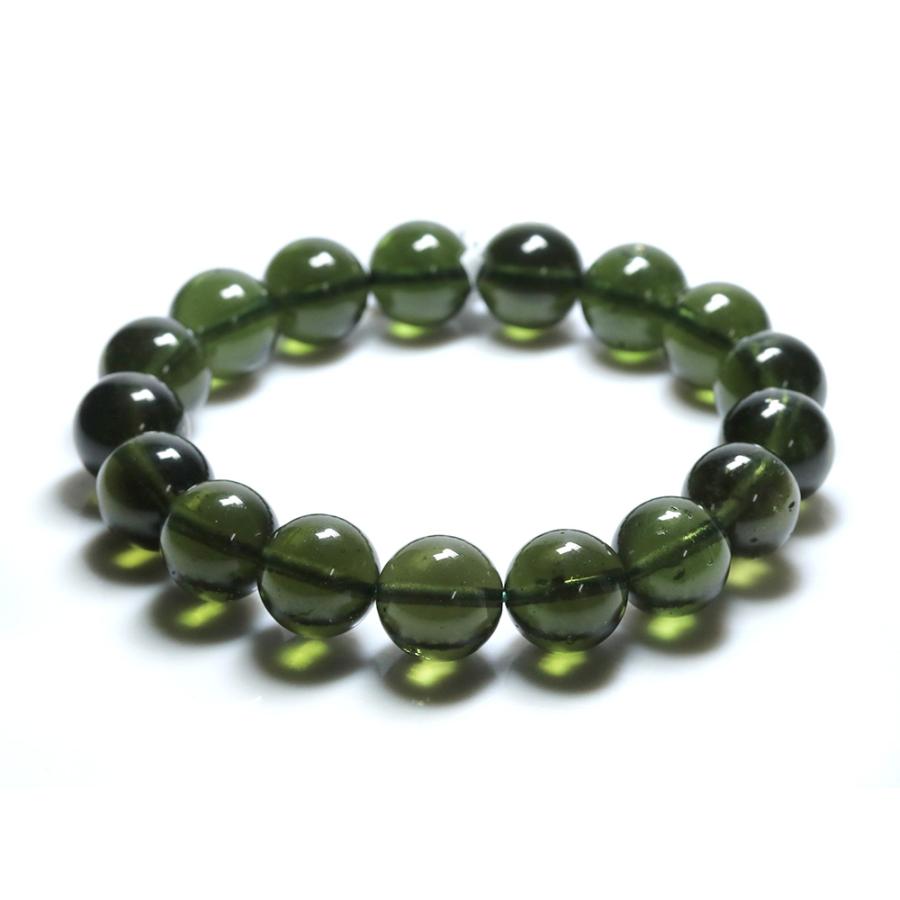 石流通センター 高品質 ブレスレット モルダバイト (約12〜12.5mm