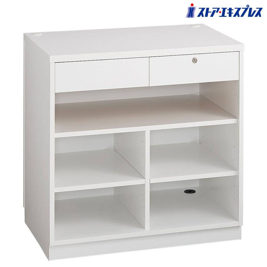 ストア・エキスプレス 木製カウンター 幅90×高さ90cm ホワイト 1台_61