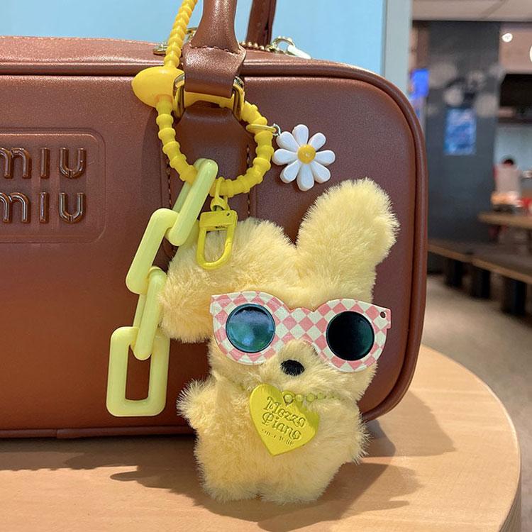 キーホルダー うさぎ 韓国雑貨 かわいい ベア ぬいぐるみ サングラス