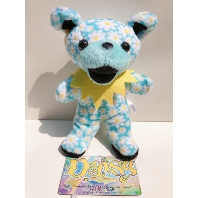 くまぬいぐるみ 花柄×水色地 グレイトフルデッドビーンベア Daisy
