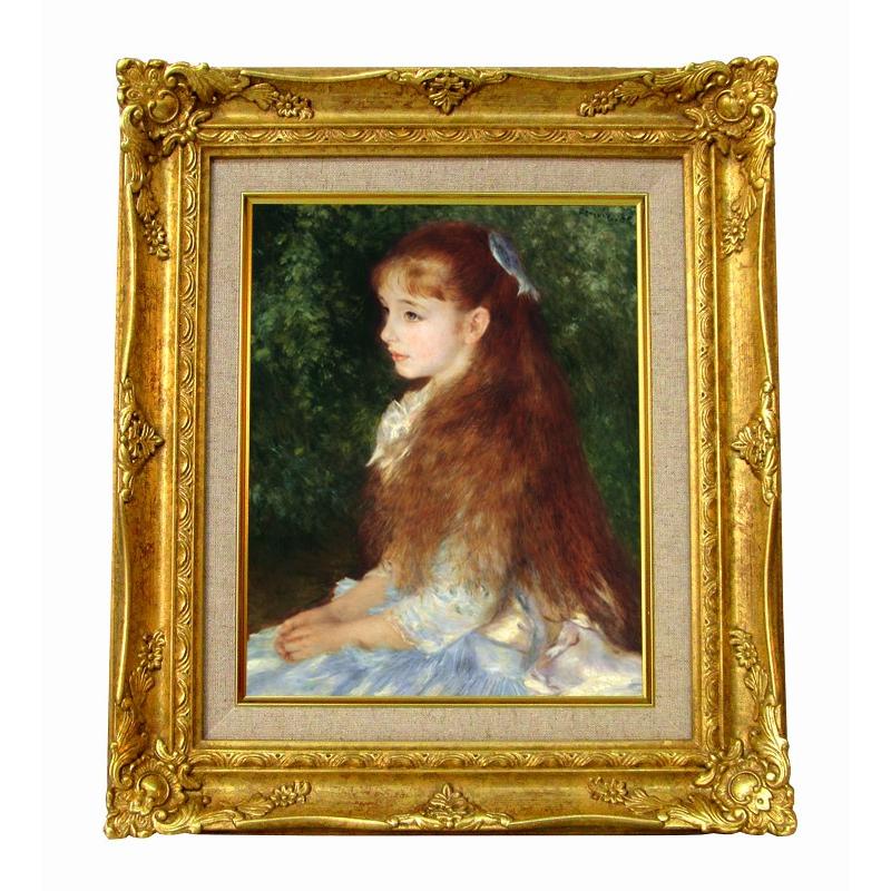 模写 ルノアール イレーヌ嬢 油絵 額縁付き 模写 イレーヌ・カーン