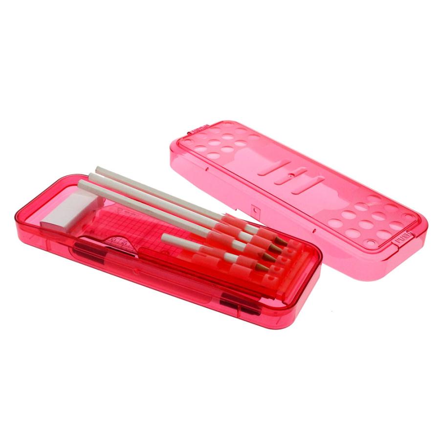 サンスター文具公式】 NEWアーム筆入 赤 筆箱 ふでばこ ペンケース