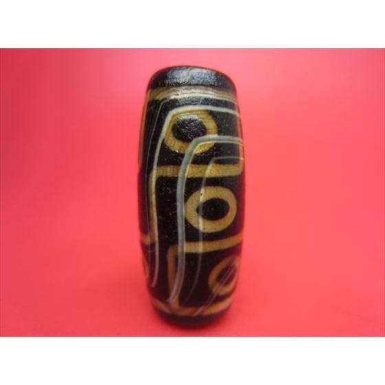 チベット火供天珠 逆九眼天珠 天然模様入り 一点物 : 天然石のお店Sun