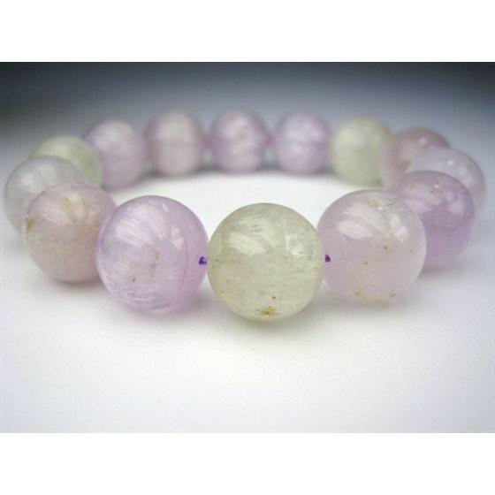 ブレスレット クンツァイト 品質A Φ15.4±0.4mm 一点物 : 天然石のお店