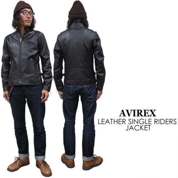 AVIREX（アヴィレックス） レザーシングルライダースジャケット