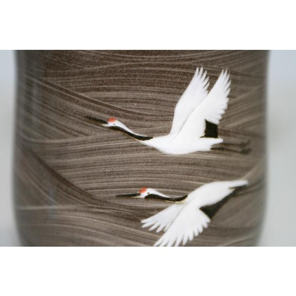 臥牛窯 雲鶴文特製蓋付湯呑み 現川焼十三代横石臥牛作（お取り寄せ商品