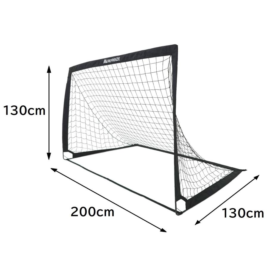 REFREEZE リフリーズ 200×130cm 折りたたみ サッカーゴール ブラック 1