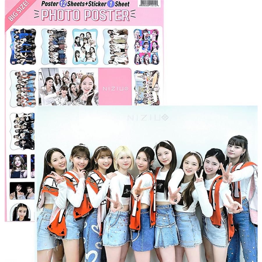 NiziU ニジュー グッズ ポスター 12枚 (A3サイズ) ＋ ステッカー
