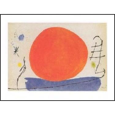 ジョアン・ミロ アートポスター-赤い太陽 (60cm×80cm) -おしゃれ