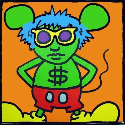 アートポスター-アンディマウス$サイン(970×970mm) -おしゃれ