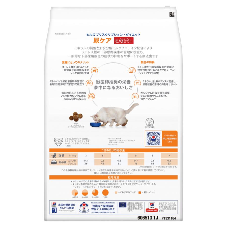 ヒルズ 【2袋セット】ヒルズ 食事療法食 猫用 c/d シーディー マルチ
