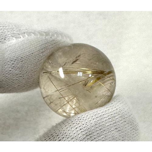 42mm ゴールドルチルクォーツ 丸玉 スフィア 金針水晶 超絶綺麗✨42mm