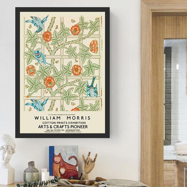 単品 33×43cm アートパネル 枠付き フレーム絵画 ウィリアムモリス