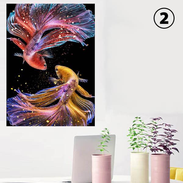 クリスタルブルー 魚のアート作品 62/150 クリスタルブルー 魚のアート