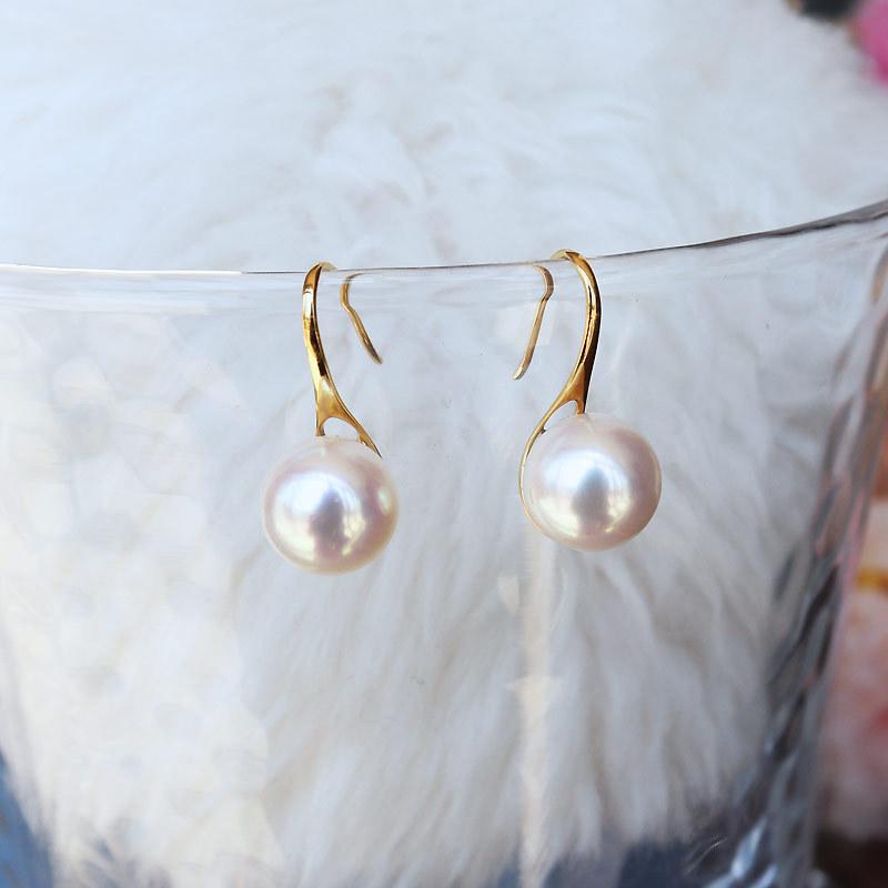 akoyaアコヤ真珠越物 8-8.5mm【ホワイトピンク】K18【イエローゴールド