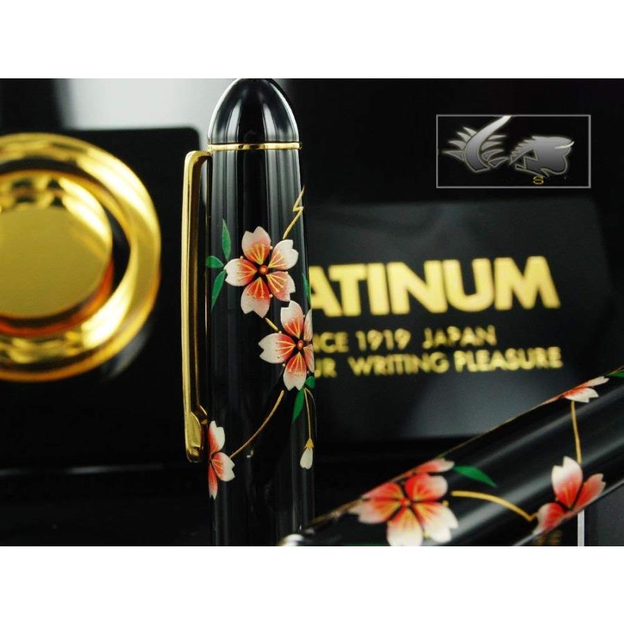 在庫品】プラチナ PLATINUM 万年筆 3776 加賀平蒔絵 桜 太字 PNB