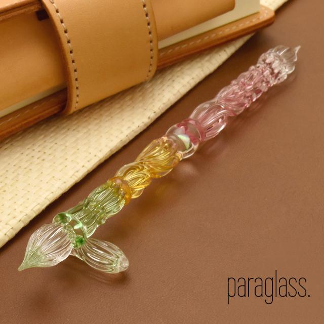 paraglass ガラスペン 2way glass pen Iエルブ×レモンイエロー