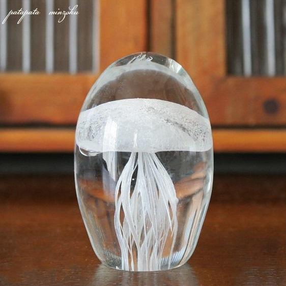 ジェリーフィッシュ ホワイト クラゲ クラフトガラスワーク くらげ 海