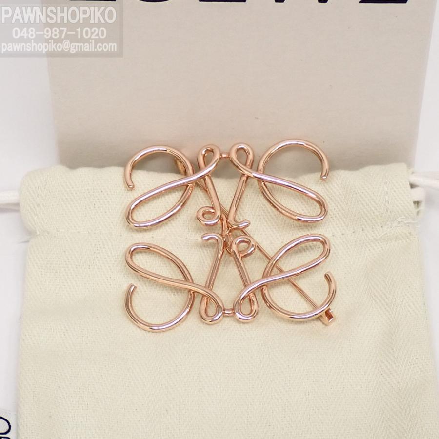 LOEWE（ロエベ） アナグラム ピン ブローチ ROSE GOLD／ピンクゴールド