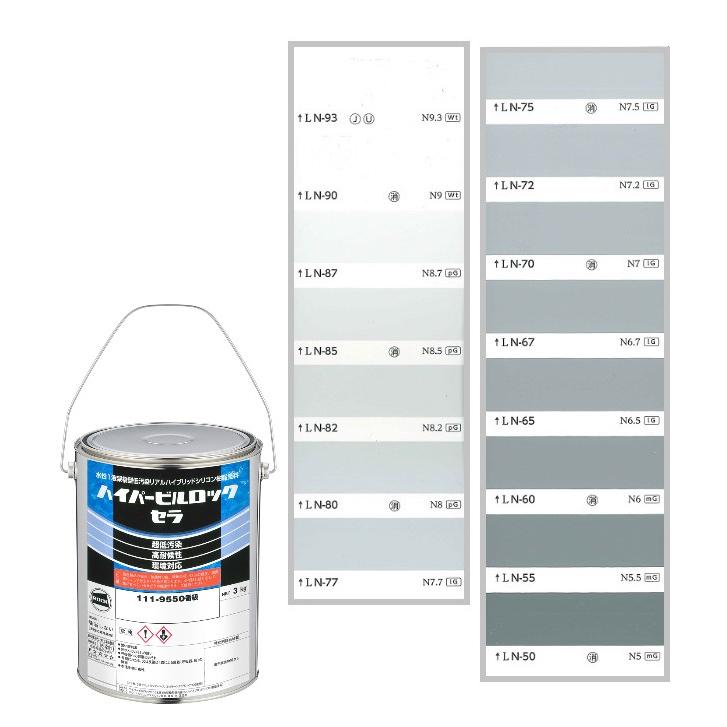ハイパービルロックセラ 3kg 調色（淡彩）日塗工色見本帳NO.1〜NO.2