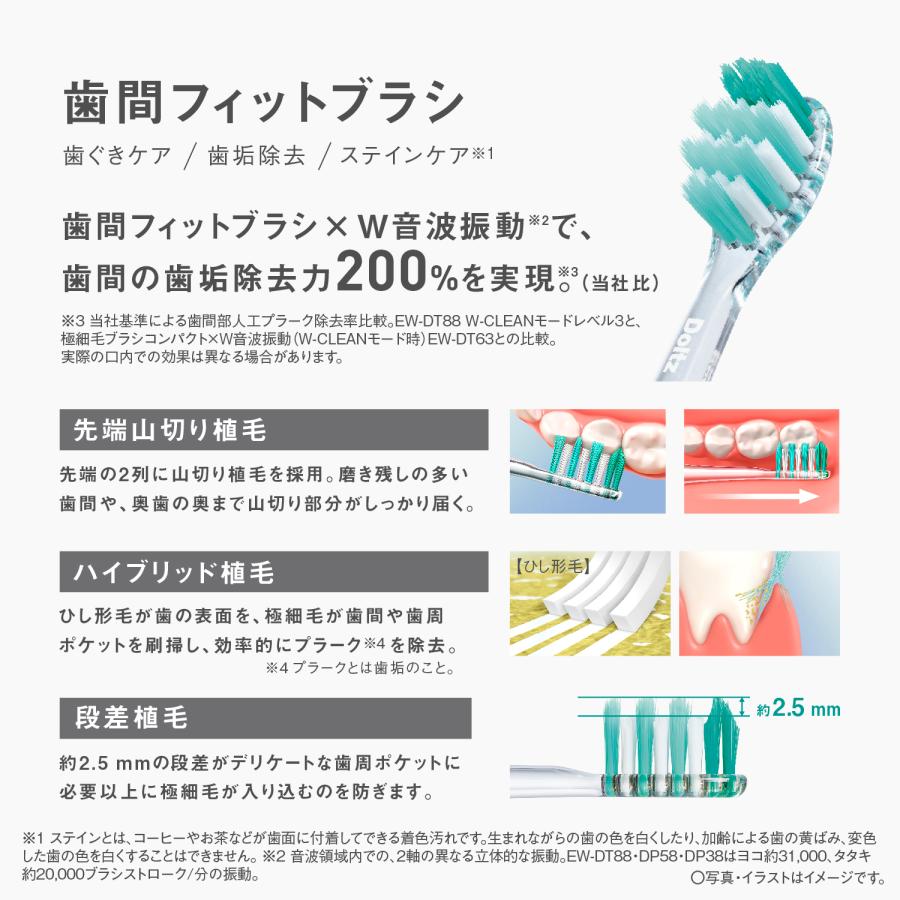 Doltz 公式店 パナソニック W音波振動ハブラシ ドルツ 電動歯ブラシ EW