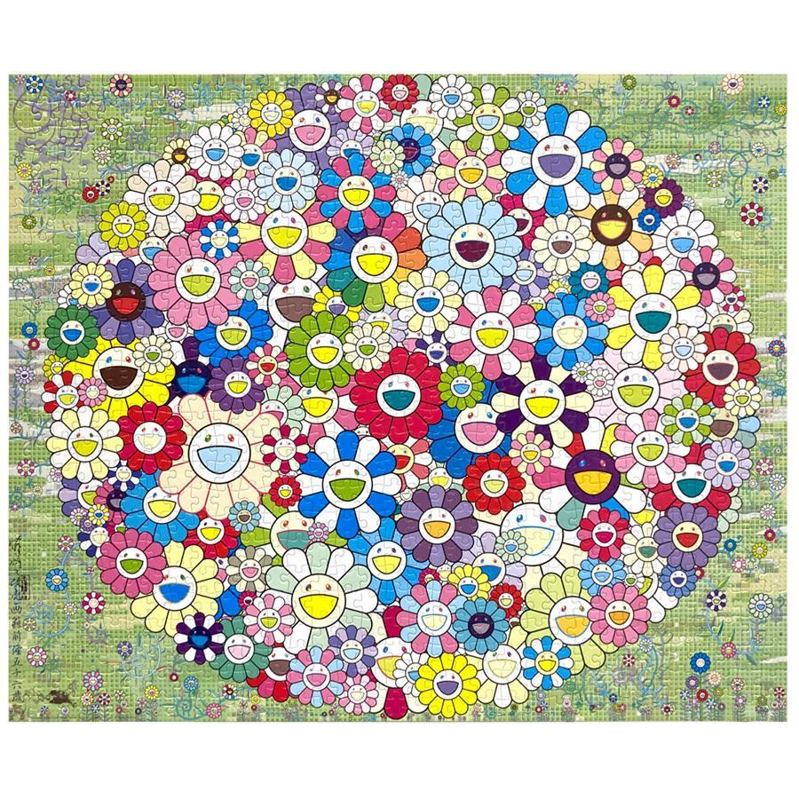 m*様 村上隆 フラワー型 ジグソーパズル カイカイキキ ショッパー付き