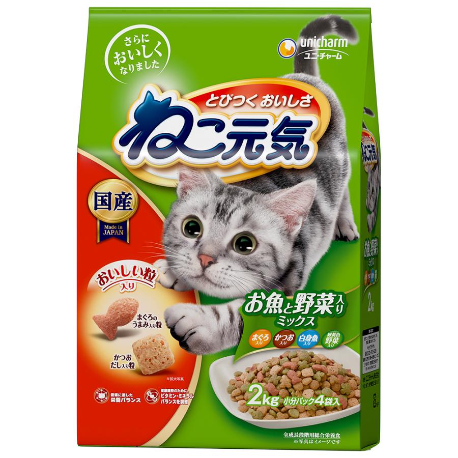 ねこ元気 猫ドライフード 9111 ユニ・チャーム 全成長段階用 お魚と