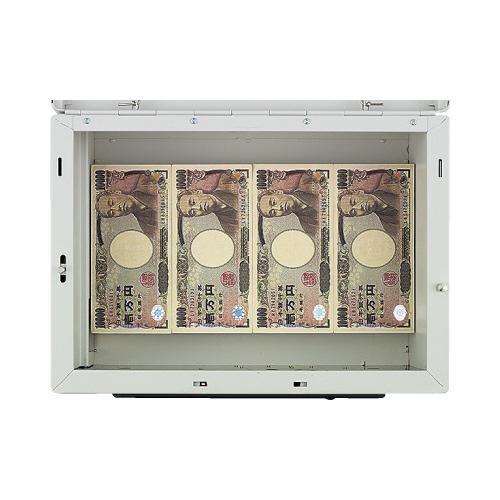 KOKUYO（コクヨ） 手提げ金庫 テンキー付 A4 1号 ライトグレー 鍵2