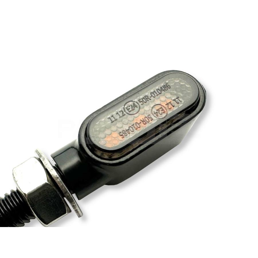 車検対応超小型ウインカー4個セットブラックEマーク148R 2%er製