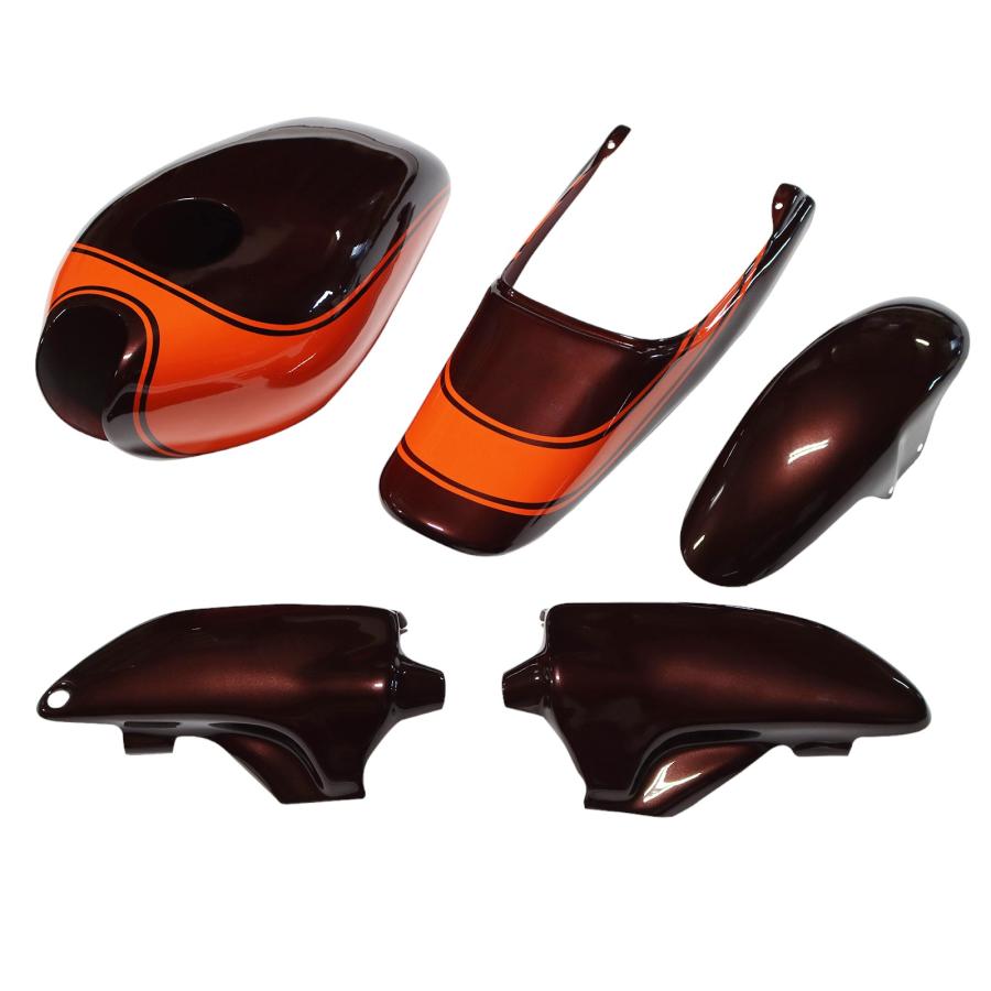 カワサキ ゼファー400 ZR400C1 外装 5点 カウル セット レッド