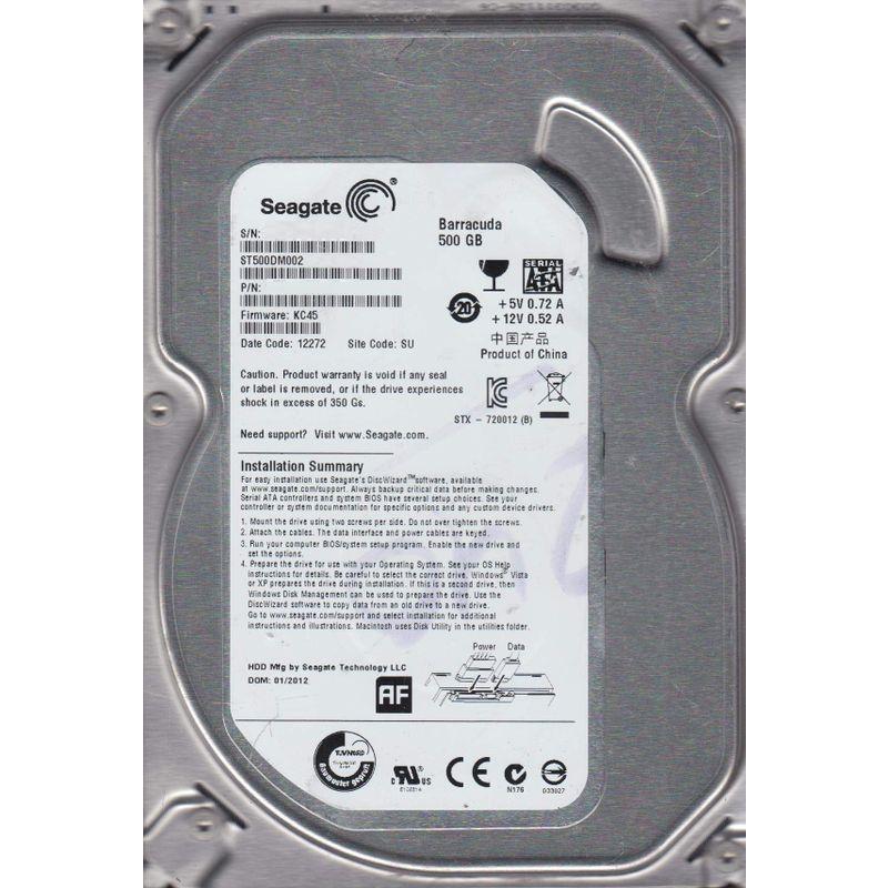 BarraCuda（Seagate） Seagate ST500DM002 ［Barracuda 7200.14 500GB