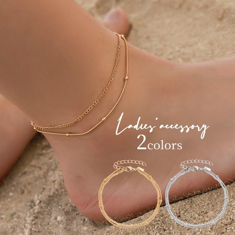 plusnao（プラスナオ） アンクレット 2連 アクセサリー レディース