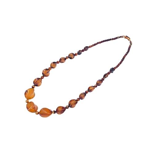 本べっ甲 ネックレス 飴色 特上エグリ 贅沢 白甲 希少 フォーマル