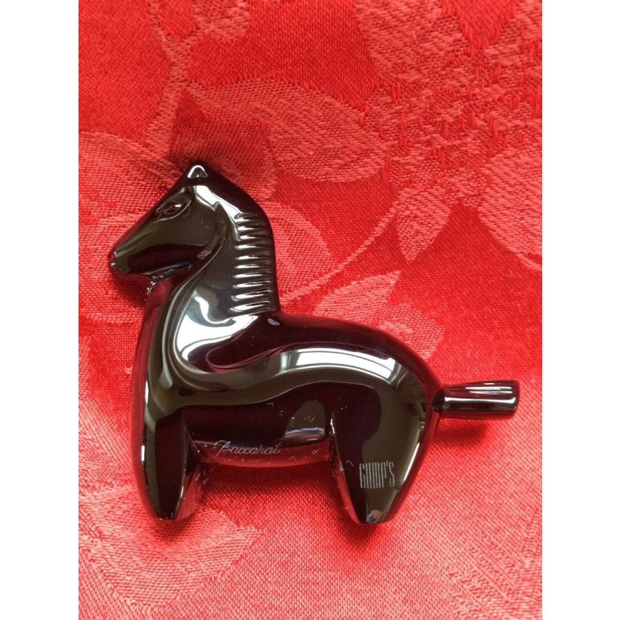 バカラ（Baccarat） トロイの木馬 ブラックのクリスタル フィギュリン