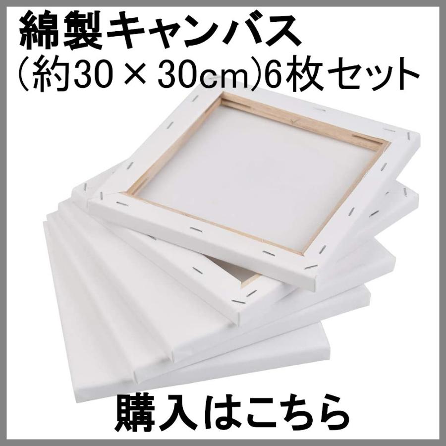 キャンバス 30X30cm 6枚/セット キャンバスボード 綿 中目 木製