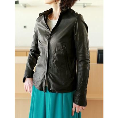 sisii（シシ） ウォッシュドレザー シングルライダース ジャケット