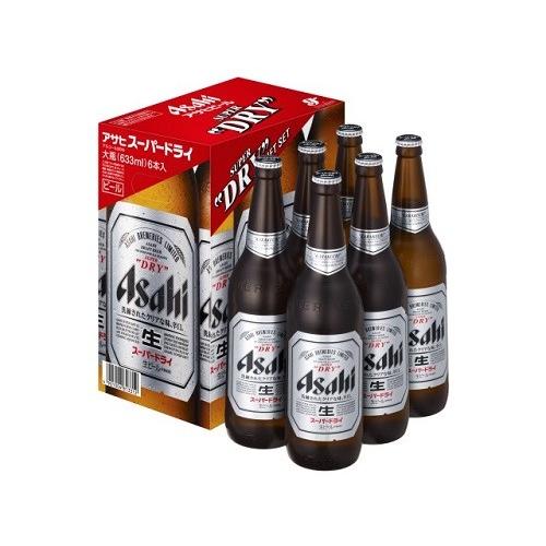 アサヒ（asahi） ビール スーパードライ 半ダース詰 EX-6 大瓶 633ml 6