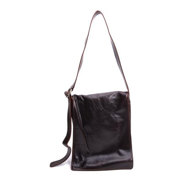 マサキマツシマMASAKI MATSUSHIMA レザーショルダーバッグ 焦げ茶