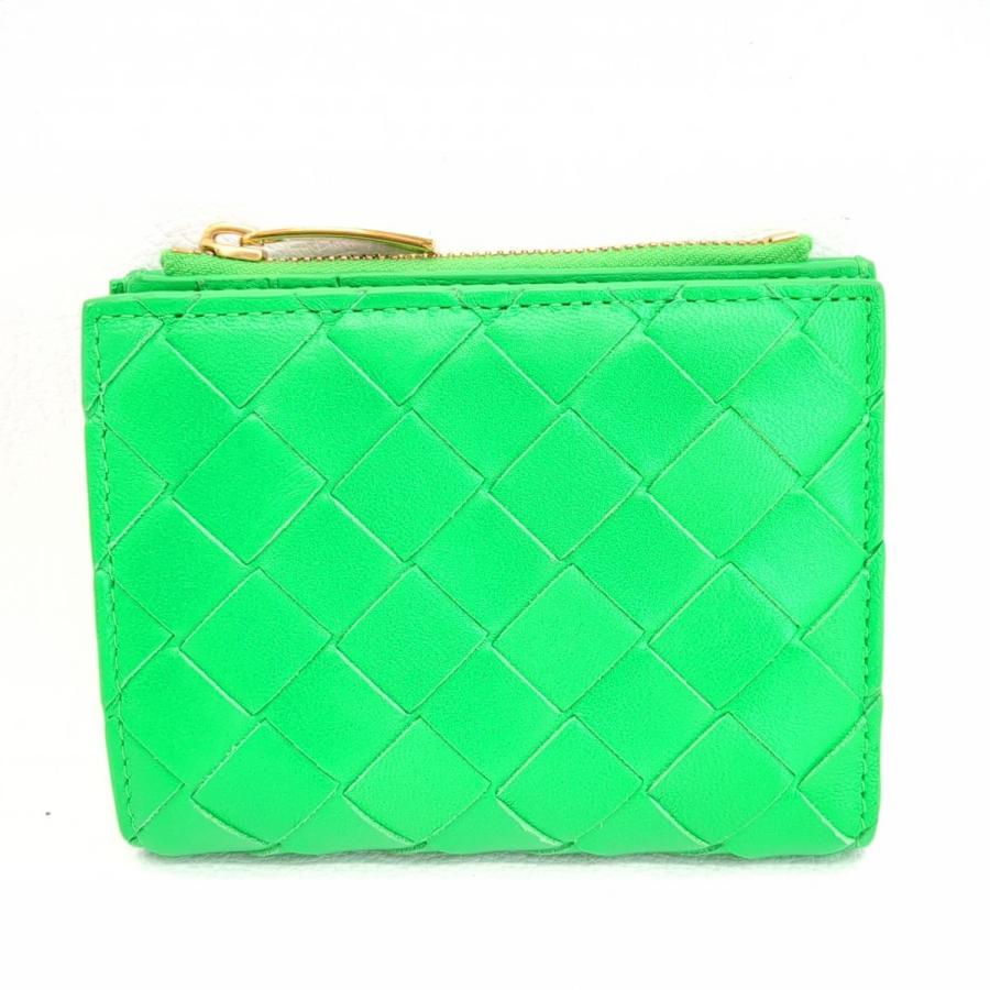 極美品✨ボッテガヴェネタ 2つ折り財布 カセット イントレ 深緑 RFID