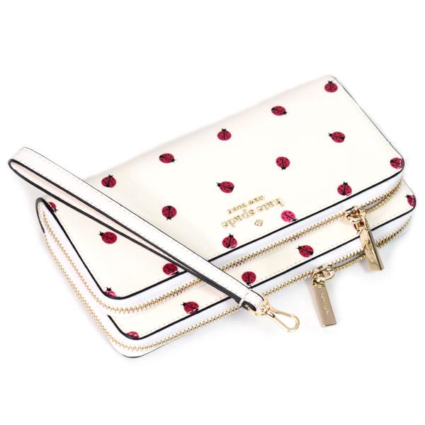 kate spade てんとう虫プリント 二つ折り財布 kate spade てんとう虫