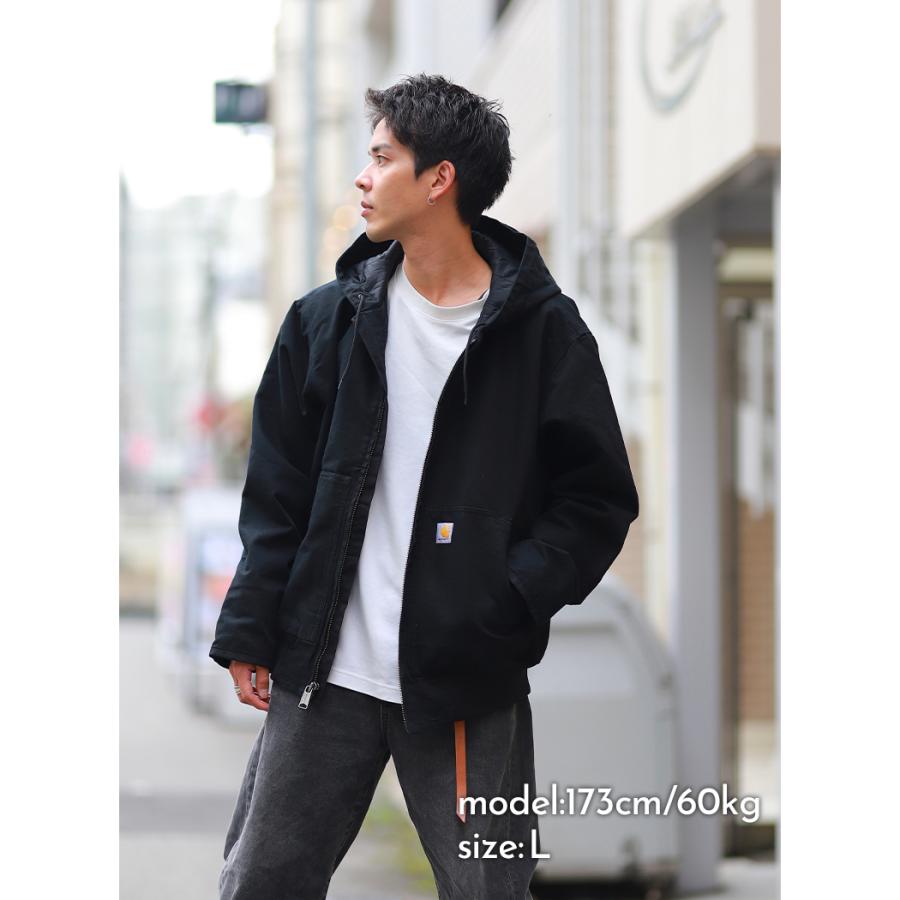 短丈！カーハート アクティブジャケット スミ黒 ブラック S 秋に向けて