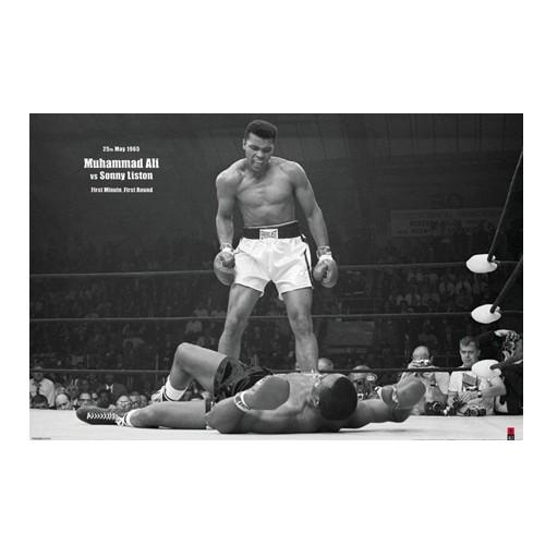 追悼モハメドアリ名場面ポスター(ヨコ/アリvsリストン)（ボクシング元