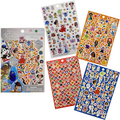 ディズニー 100th ステッカー ブック 4シート 17765 シール ぷくぷく